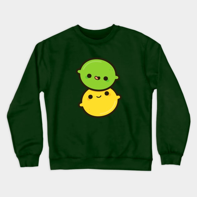 Happy lemon and lime Crewneck Sweatshirt by peppermintpopuk